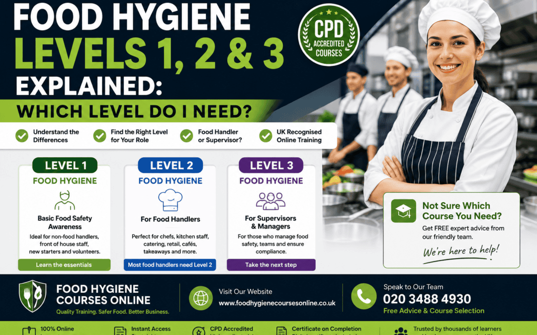 Food Hygiene Levels 1, 2 and 3 Explained: Which Level Do I Need?