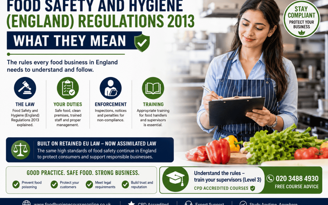 Food Safety and Hygiene (England) Regulations 2013: What They Mean