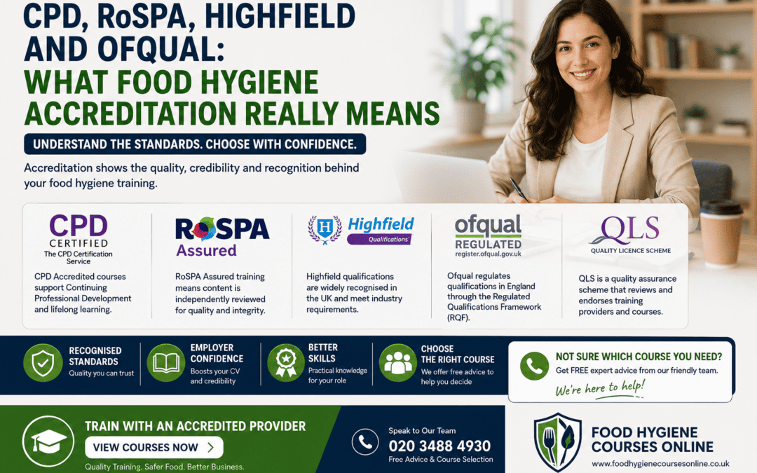 Food Hygiene Course Accreditation: CPD & Ofqual Explained