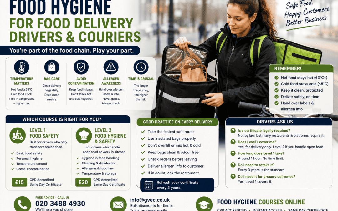 Food Hygiene for Delivery Drivers and Couriers UK